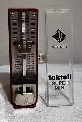 Vintage Wittner Taktell Super Mini Metronome Burgundy Case  • $29.75