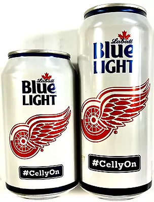 Labatt Blue Light Detroit Red Wings CellyOn Empty Beer Can 12 Or 16 Oz Canada BO • $0.99