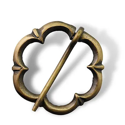 Renaissance Courtly Love Brass Furspan Brooch - Medieval Costume Accessory • $8.99