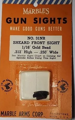 Marbles 31NR Sheard Front Sight Gold Bead 3/8 Dovetail In Original Packaging • $19