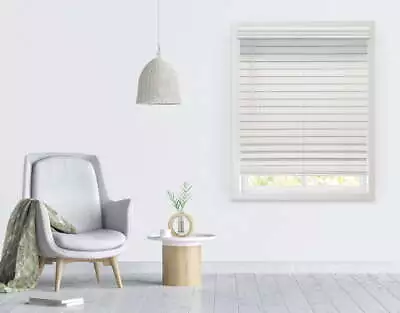 2.5  Cordless Faux Wood Blinds White • $24.39