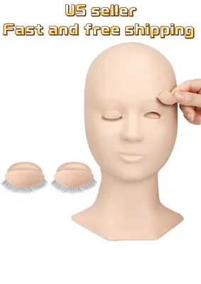 Eyelash Extension Kit Mannequin Training Head Make Up Practice Set • $19.99