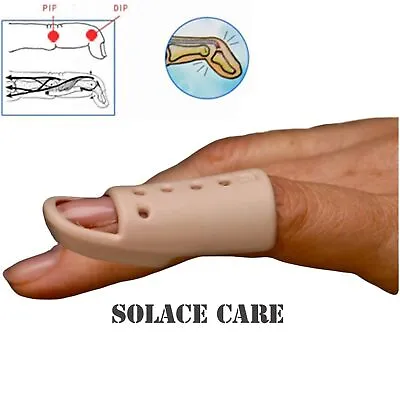 2x DIP Trigger Joint Support Brace Protection Fracture Pain Mallet Finger Splint • £6.99