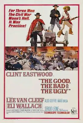 THE GOOD THE BAD AND THE UGLY Movie POSTER 27 X 40 Clint Eastwood A • $24.95