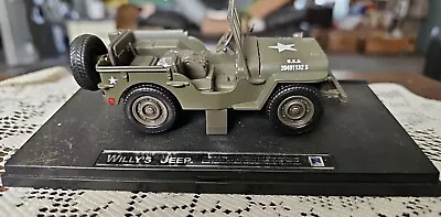 Jeep Willys US ARMY 1:32 Scale Diecast Model Military Green By New Ray B460 • $9.28