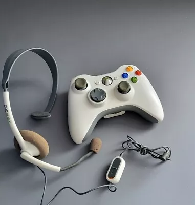 Official Microsoft Xbox 360 Contoller With Headset Boom Microphone  • £9.99