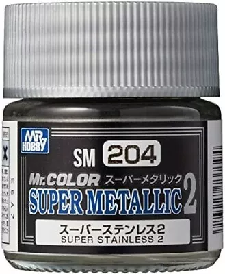 Mr. Hobby SM204 Mr. Color Super Metallic Stainless 2 Lacquer Paint 10ml - US • $4.95