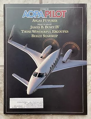 AOPA Pilot Oct 1990 Beech 2000 Starship Mooney 201 Turbo 50 Years Of Ercoupes • $4.95