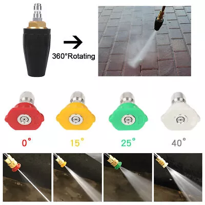 Quick Connect High Pressure Power Washer Spray Nozzle Kit 5Pcs Nozzle Tips 1/4'' • $12.90