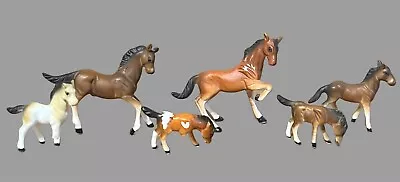 VINTAGE!  Lot Of 6 Miniature Bone China Horses - 2 Broken 😞  3/4-2”￼high • $8.50