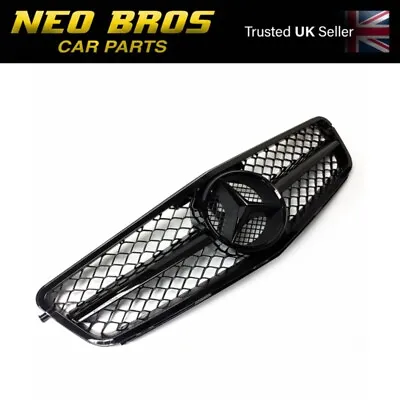 AMG Style Front Radiator Grille For Mercedes C-Class C204 W204 S204 Gloss Black • $111.99