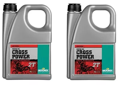 Motorex Cross Power Full Synthetic 2T 2-Stroke Oil 4 Liter ( 2 Pack ) Pre-Mix • $169.99