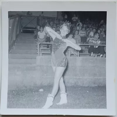 1950s Majorette Female Athlete Sporting Event B&W Photo Kodak Velox Paper • $5.59