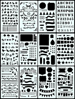 $16.33 • Buy Dotted Journal Stencil Set (Over 300 Designs That Are Great For Bullet Journalin