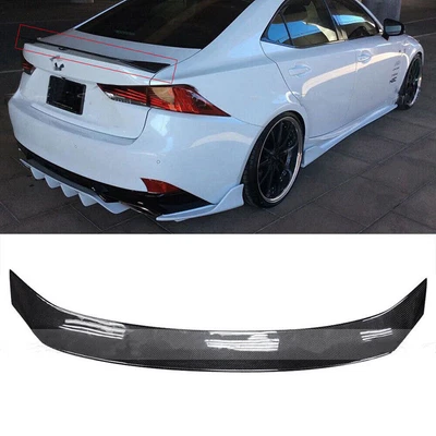 $245.26 • Buy Rear Roof Trunk Spoiler Wing Lip Carbon Fiber Fit For Lexus  IS350 IS300 IS200t