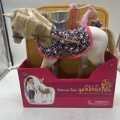 Our Generation 18 Inch Palomino Foal Horse With Accessories Set NEW • $51.54