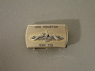 USS Houston Belt Buckle SSN 713 Very Nice • $45