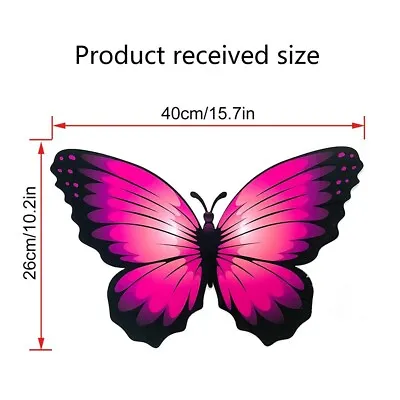 $20.78 • Buy Large Purple Butterfly Wall Sticker Stickers PVC 1pc 26*40cm 3d Stereo
