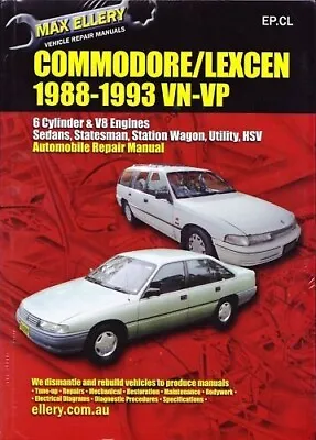 Workshop Repair Manual Book For Holden Commodore & Toyota Lexcen VN VP (V6 & V8) • $48.99