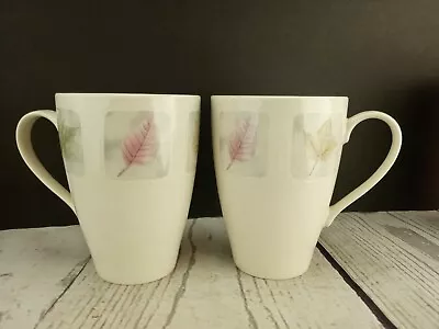 Pair Of Mikasa Woodland Coffee Mugs Cw407 • $12