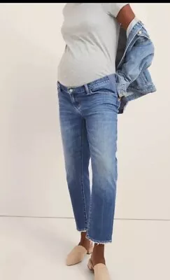 Hatch Maternity Jeans Womens 32 Boyfriend Maternity Jean Distressed Denim $198 • £91.69