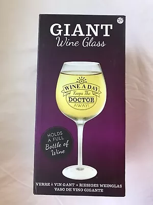 Giant Wine Glass - 30 Ounces - Holds A Full Bottle Of Wine • $10.85