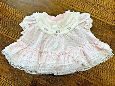 Vintage Baby Dress Size 3-6 Months Full Circle Fits Lace Ruffles • $30