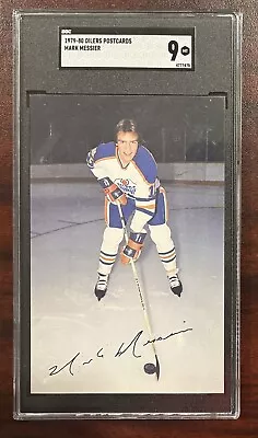 1979-80 Mark Messier Rookie Edmonton Oilers Postcard SGC 9 MINT RC 🔥 📈 • $218.09