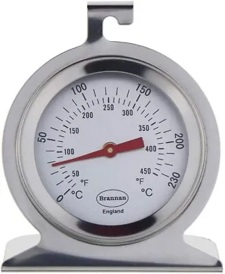 £6.99 • Buy Brannan 50mm Dial Stainless Steel Cooking Hanging Hook Stand Oven Thermometer