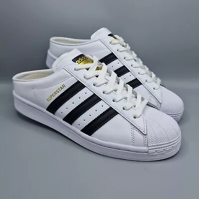 Adidas Superstar Mule FX0527 Slip On Trainers White & Black Size Womens UK 7 • £54.99