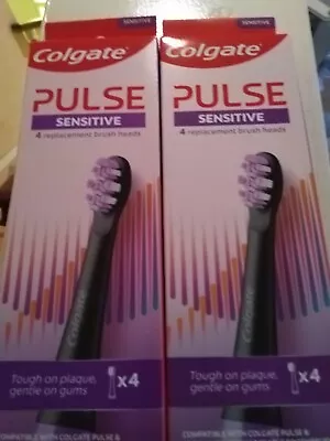 2 Off Colgate Electric Toothbrush Pulse Sensitive Refills Heads Packs Of 4 Each • $19.95