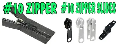 #10 Chain Ykk  Upholstery Zipper & Slides-you Choose Heavy Duty Marine • $0.99