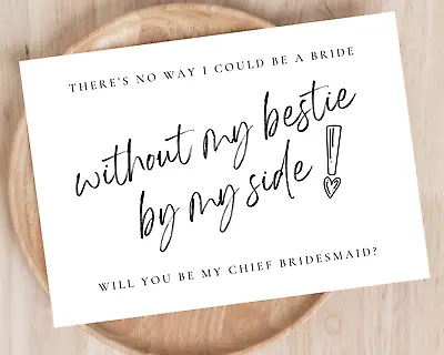 Will You Be My Bridesmaid / Maid Of Honour Proposal / Chief Bridesmaid Card • £2.80