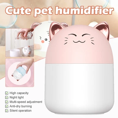 $11.48 • Buy 250ml USB Air Humidifier Cute Pet Mini Aromatherapy LED Colorful Lamp Night
