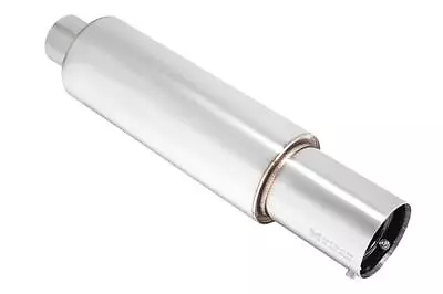 Megan Racing 3.5  S-n1 Stainless Chrome Tip Muffler 2.5  Inlet Small Canister • $110.25