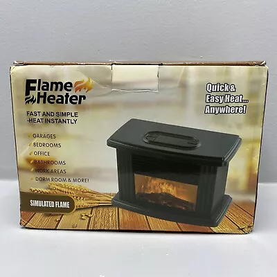 Mini Electric Fireplace Space Heater Warmer 3D Flame Stove Realistic Effect • $22