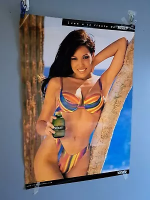 Mickey's Fine Malt Liquor Sexy Girl Beer Poster Man Cave Decor Vtg. 1998 • $16