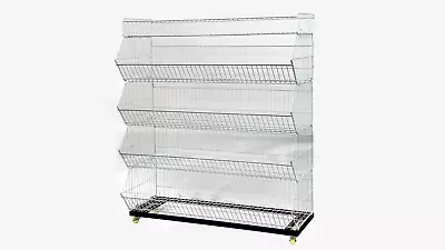 48  Retail Display 5 Tier Wire Grid Shelf Merchandise Rack Stand With Wheels • $291.72