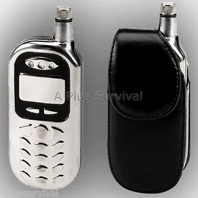 Cell Phone Hip Alcohol Whiskey Fuel Hidden Flask With Case 4 Oz Stainless Steel • $14.99