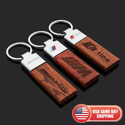 Rosewood Carved Car Home Key Fob Wood Keychain Ring Nameplate Birthday Gift • $19.99