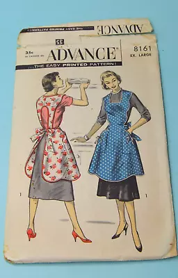 Full Apron Aprons VTG Sewing Pattern Advance 8161 1940's Fashion Cut/Complete • $29.99