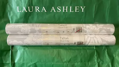 2 Rolls Laura Ashley Tatton Dove Grey Wallpaper  W077735-A/1 Free Postage • £49