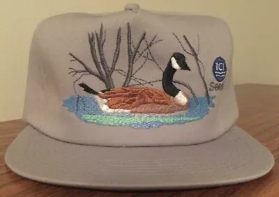 Vtg. ICI Snapback Seed Corn Hat Cap Farmer Embroidered Goose Hunting K-Products • $14.99