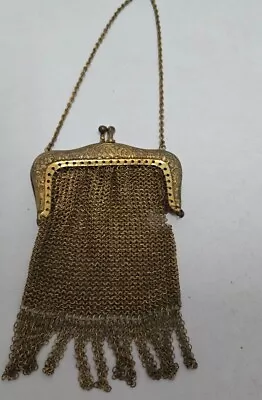Vintage Antique Tiny METAL Mesh Victorian Style  Evening Bag  • $14.99