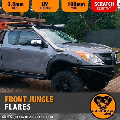 Mazda BT50 BT-50 2012 - 2017 Front Black Fender Jungle Flares Wheel Arch BT • $319