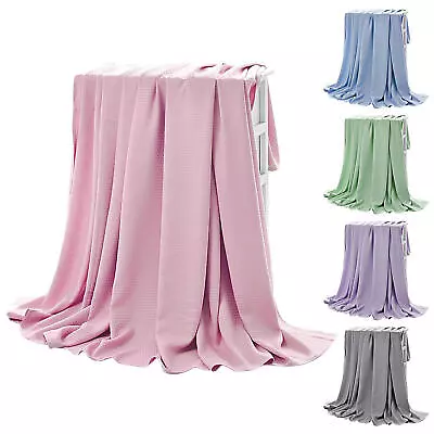 Bamboo Fiber Blanket Air Conditioning Blankets Throws Cool Feeling Pure Color • $14.57