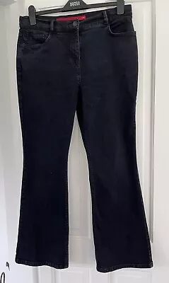 M&S Per Una Stretch Black Jeans - Size 14R • £6
