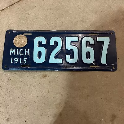 1915 Michigan License Plate • $24.99