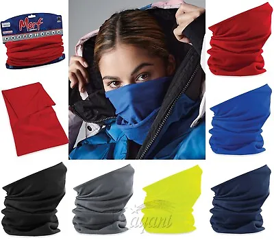 Beechfield SUPRA FLEECE MORF Face Cover Headband Mask Scarf Neck Warmer Snood • £4.49