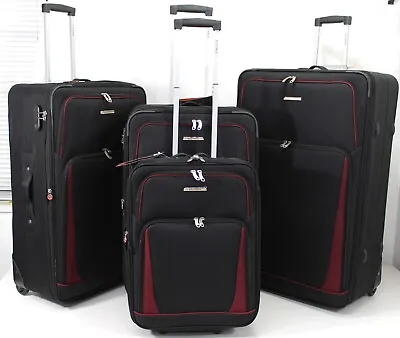 2 Wheeled Expandable Suitcases Lightweight Luggage Travel Trolley Cabin Bag Case • £29.99